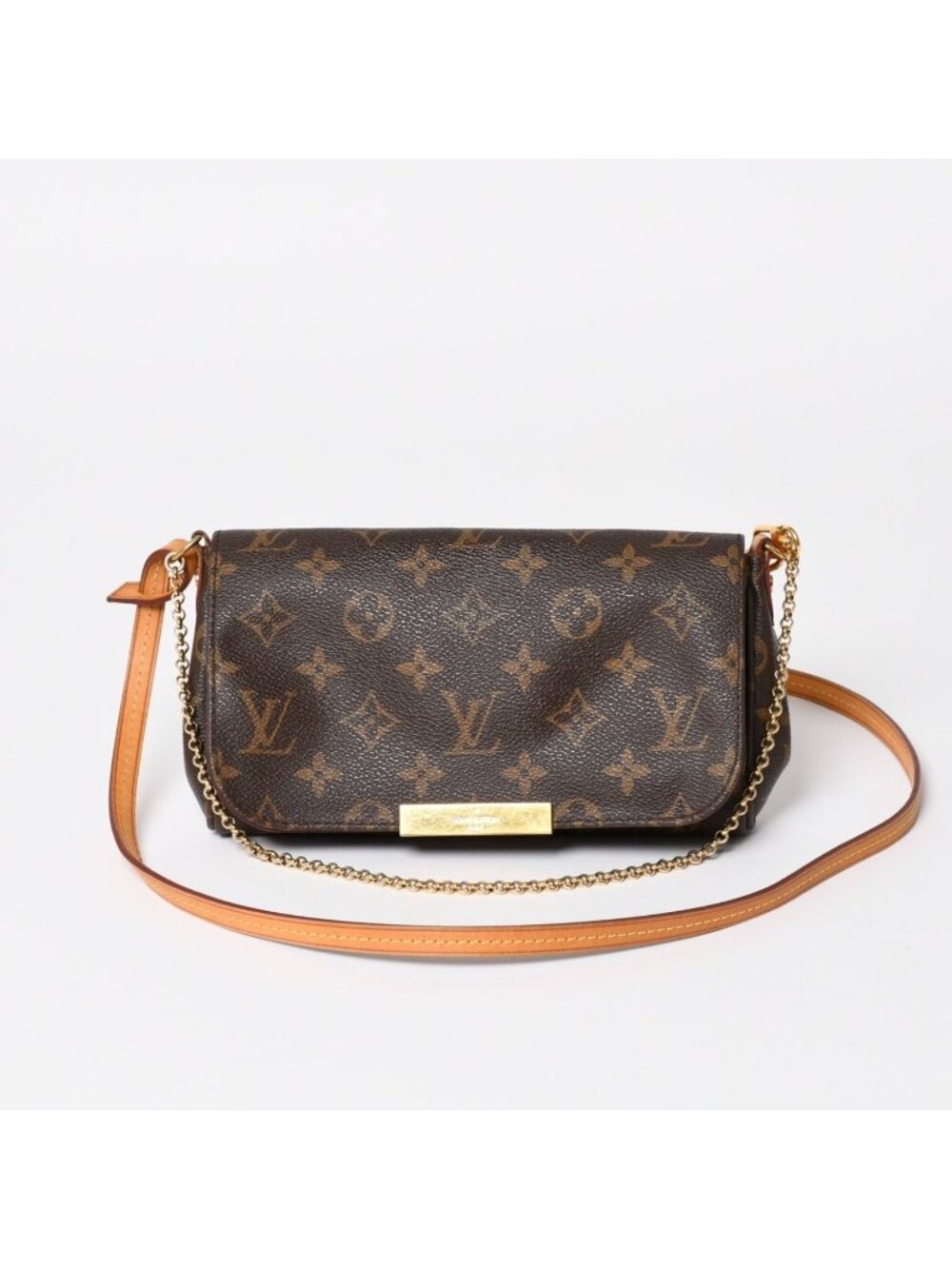 Louis Vuitton Favorite PM Shoulder Bag Monogram Brown Gold